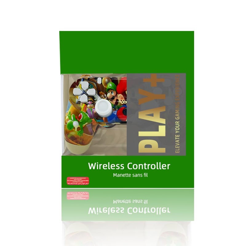 PLAY + Wireless Controller Compatible with PS4/Slim/Pro Beautiful Gamepad with Double Vibration/6-Axis Motion Sensor/Audio Function. (MR LG) - Image 1